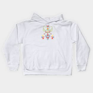 Midsummer Festival Flowers Garland Kids Hoodie